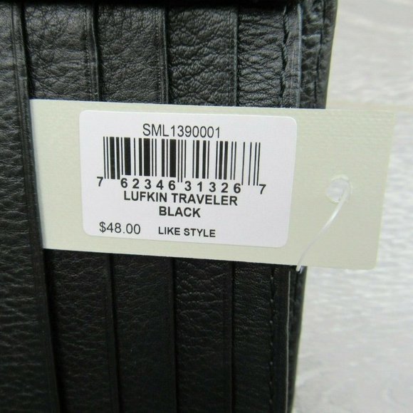 Fossil Lufkin Traveler Leather Mens Black Wallet - Picture 11 of 12